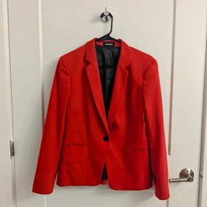 Express Chili Red One-Notch Button Blazer